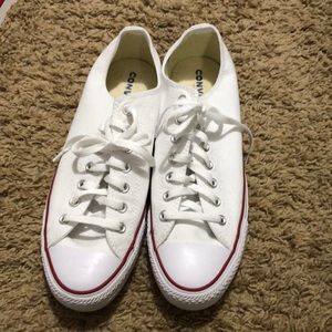 Converse AllStar White LowTop Sneakers. New no tag or box. Men’s 11 1/2.